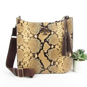 Tory Burch Tea Exotic Web Large Shoulder Bag